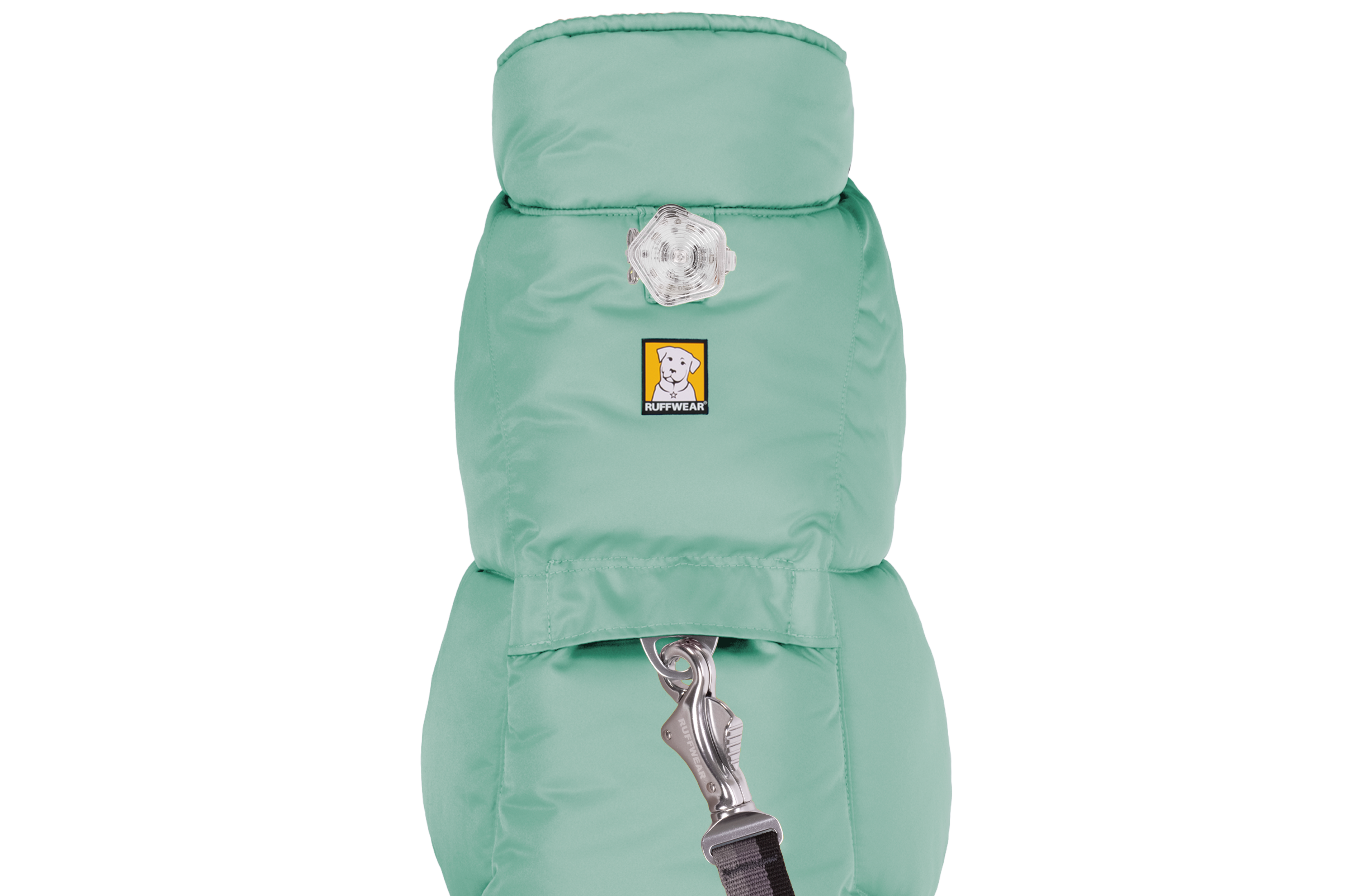 Chamarra para Perros Quinzee™ - Acolchada y Plegable - Verde Piedra (River Rock Green) | Ruffwear®