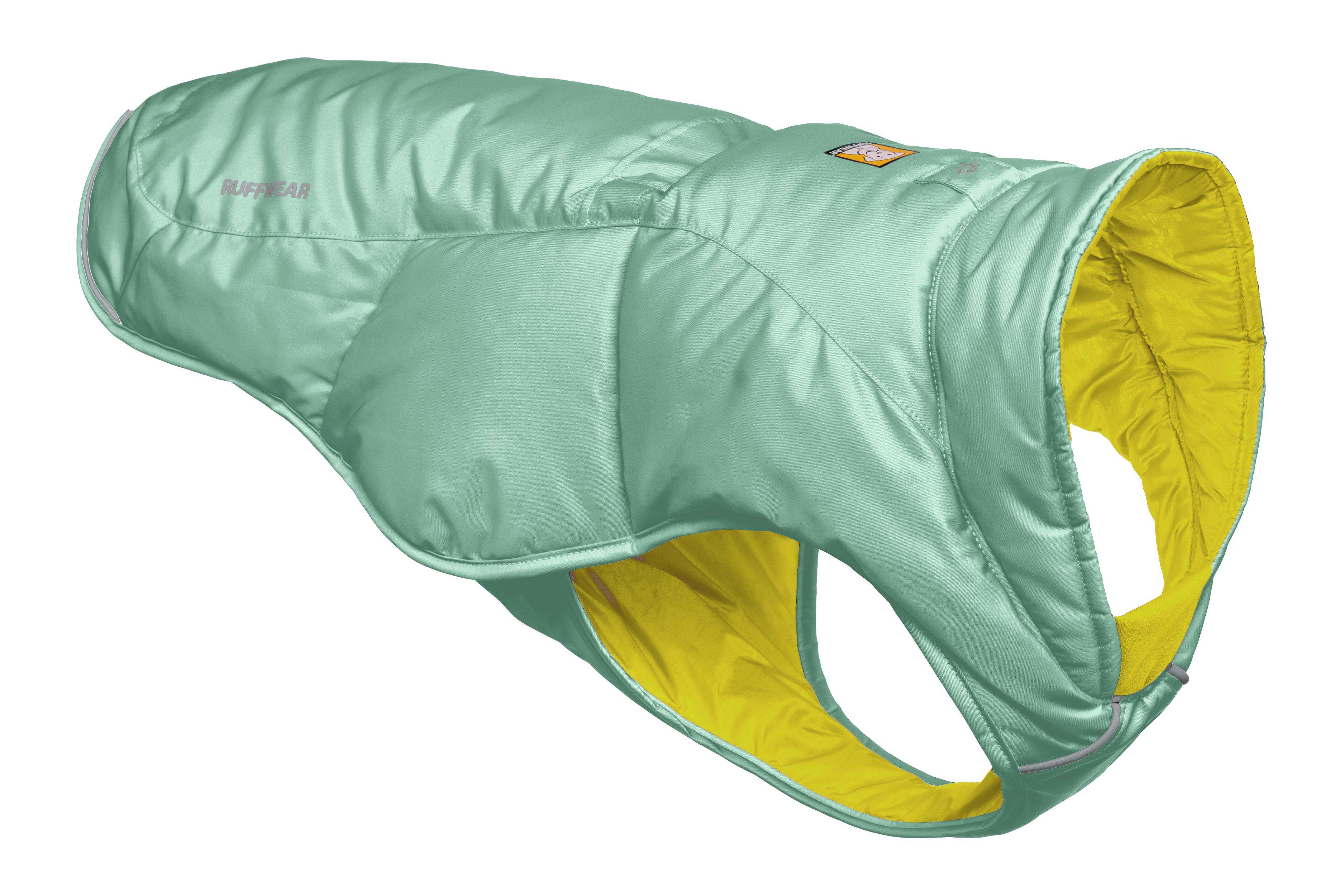 Chamarra para Perros Quinzee™ - Acolchada y Plegable - Verde Piedra (River Rock Green) | Ruffwear®