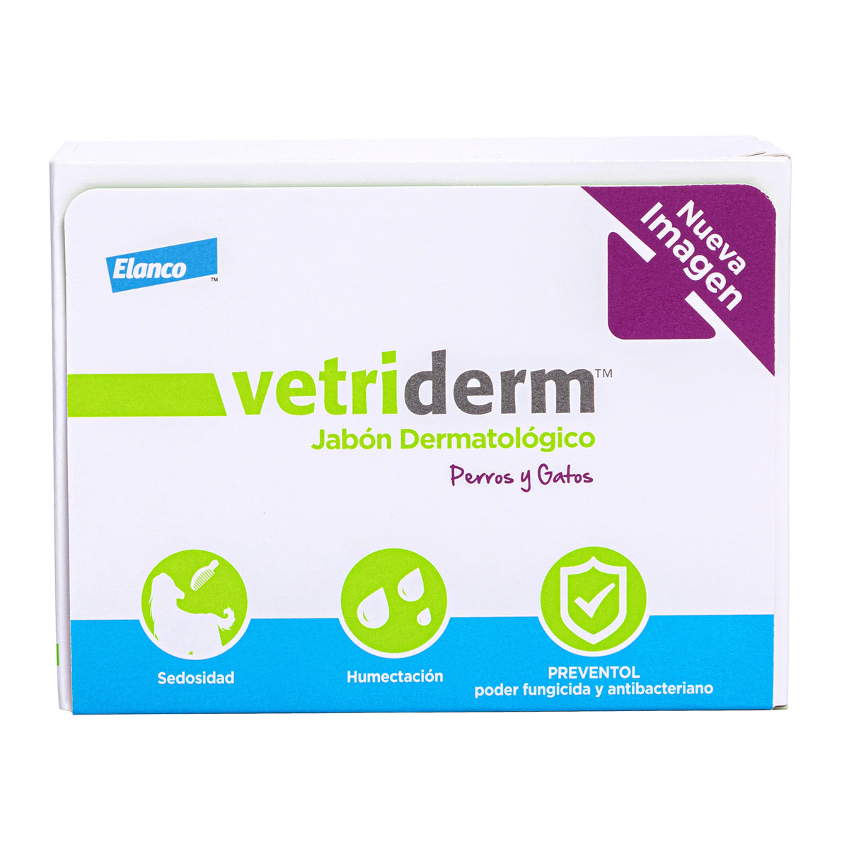 Vetriderm Jabón Dermatológico para el Cuidado de la Piel Sensible en Perros y Gatos, 100 g