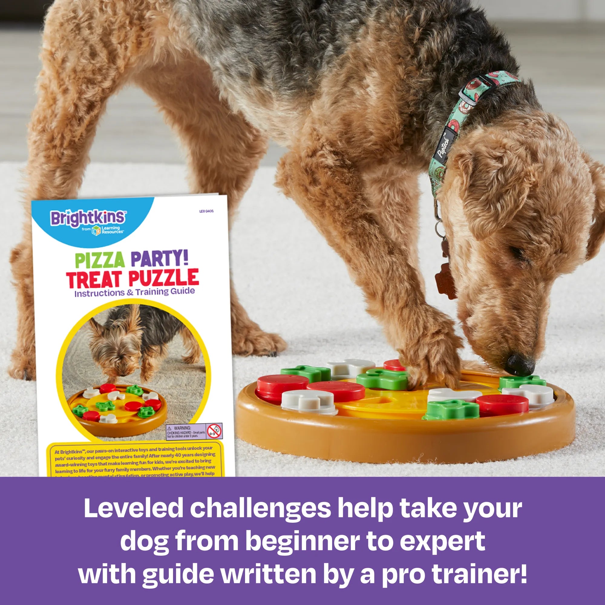 Pizza Party! Treat Puzzle - Juguete Interactivo para Perros | Brightkins®