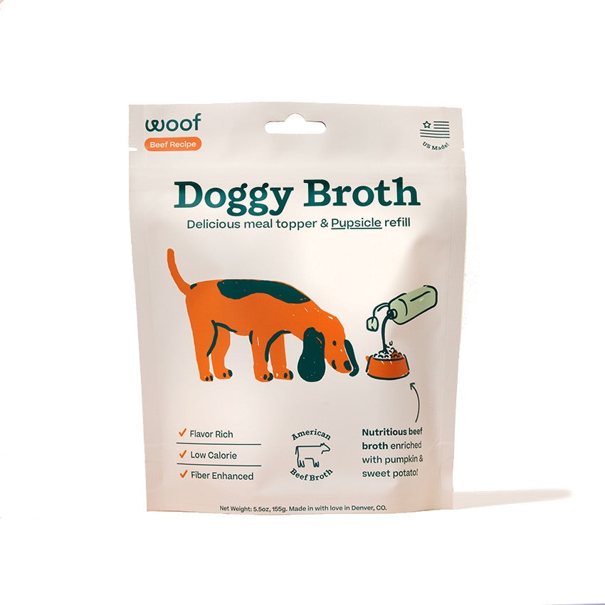 Caldo de Hueso Doggy Broth para Perros | Saludable y Rico en Colágeno de Woof