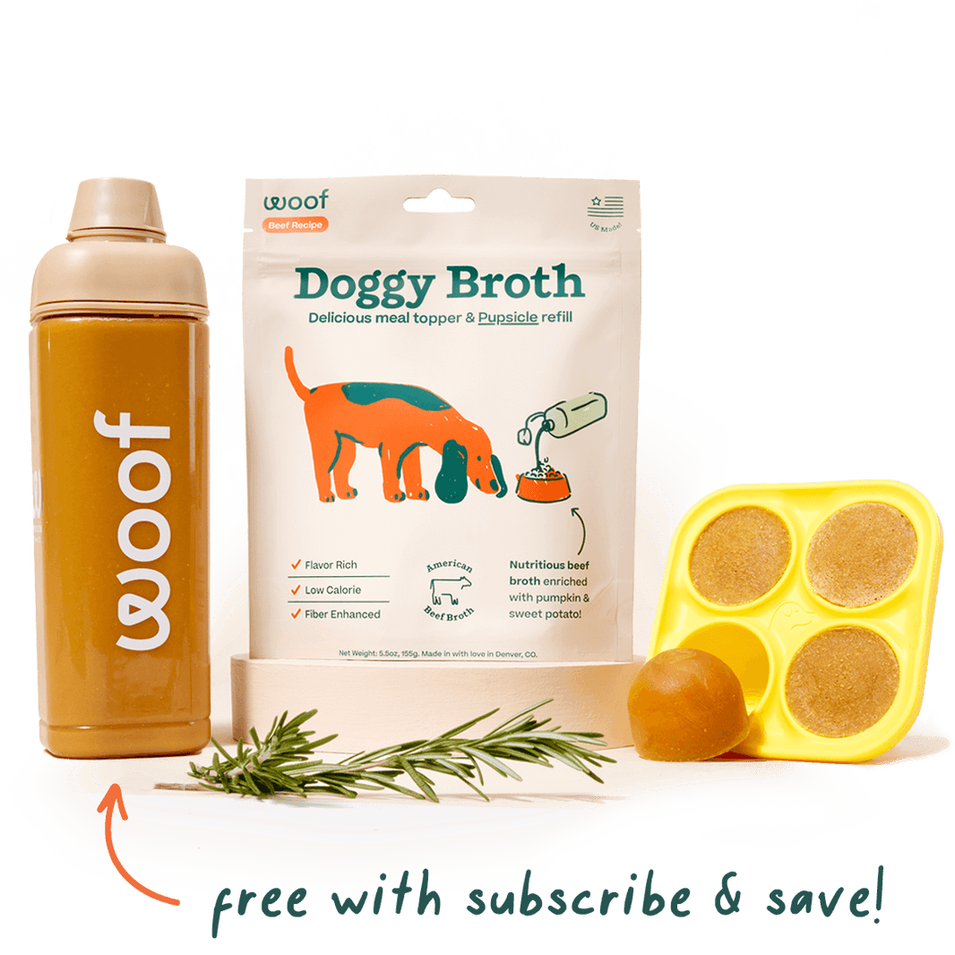 Caldo de Hueso Doggy Broth para Perros | Saludable y Rico en Colágeno de Woof