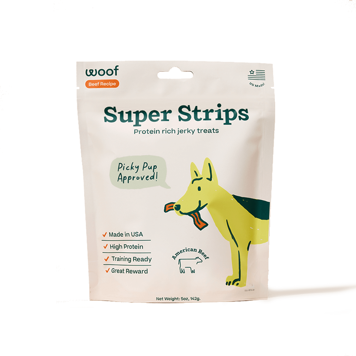 Super Strips de Res para Perros | Snacks Naturales y Saludables de Woof