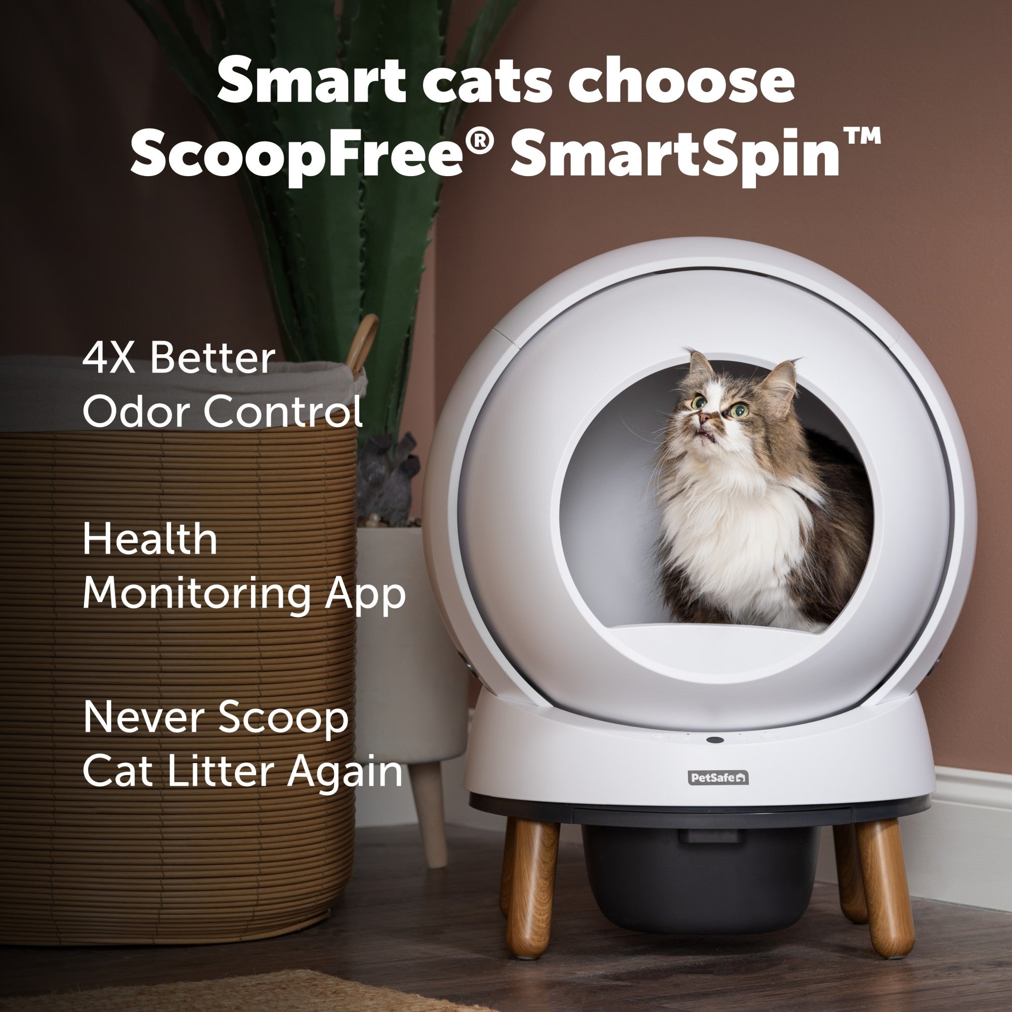 ScoopFree® SmartSpin™ Arenero Automático para Gatos con Autolimpieza y Control de Olores | PetSafe®