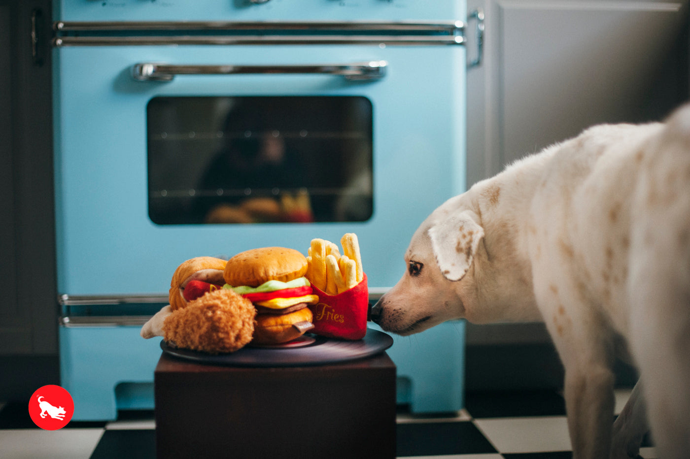 La Hamburguesa - Juguete de Peluche para Perros American Classic® | Pet P.L.A.Y.