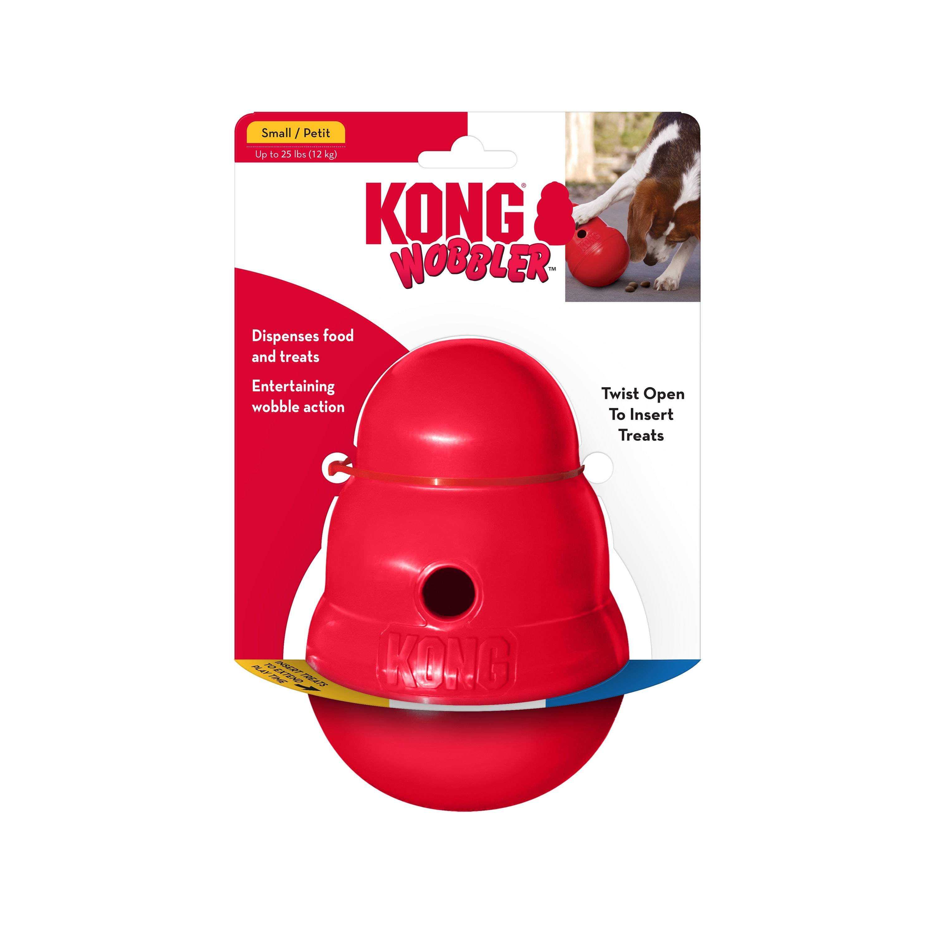 KONG WOBBLER - Juguete dispensador de alimento y premios para perros