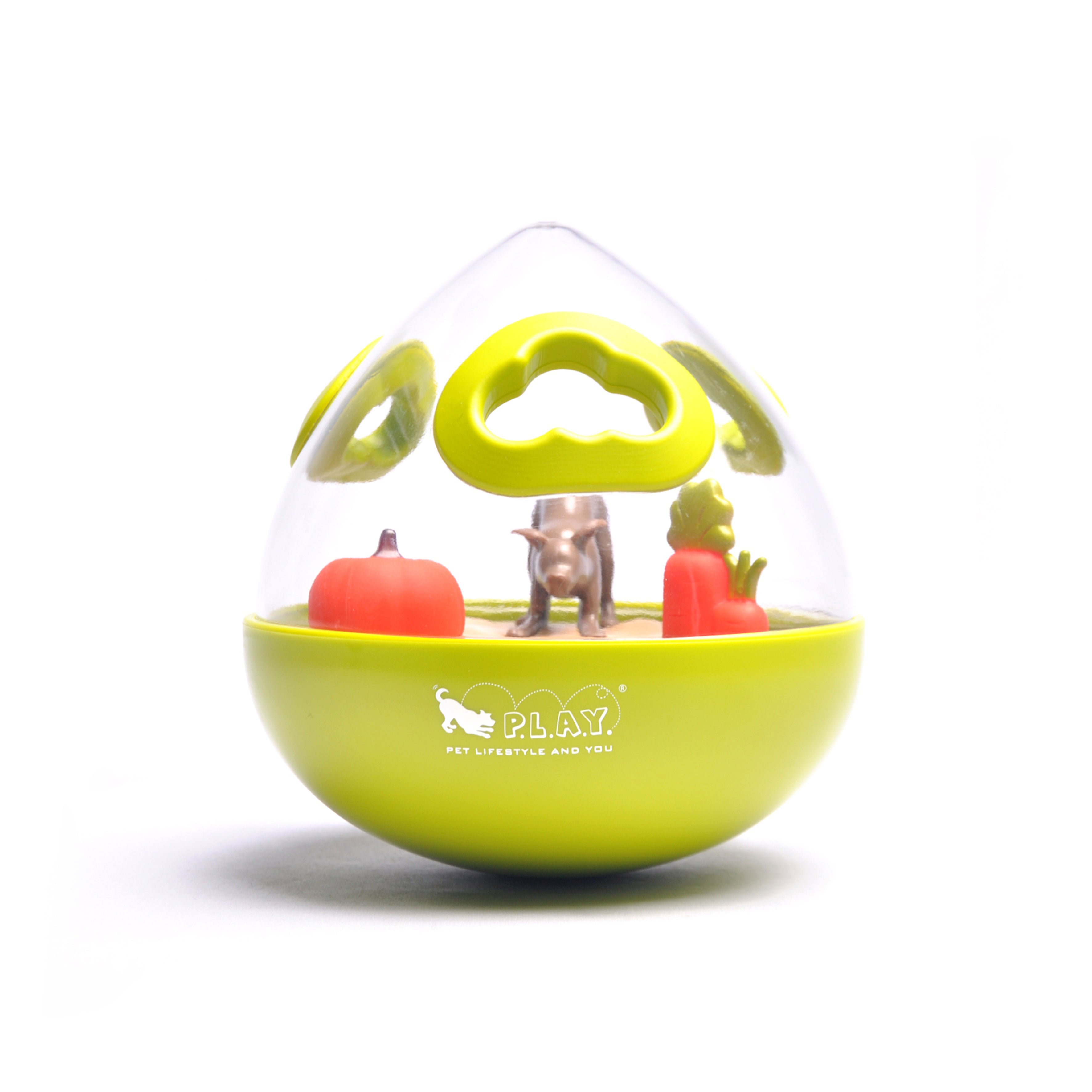 Wobble Ball Juguete Dispensador de Premios para Perros - Verde | Pet P.L.A.Y.