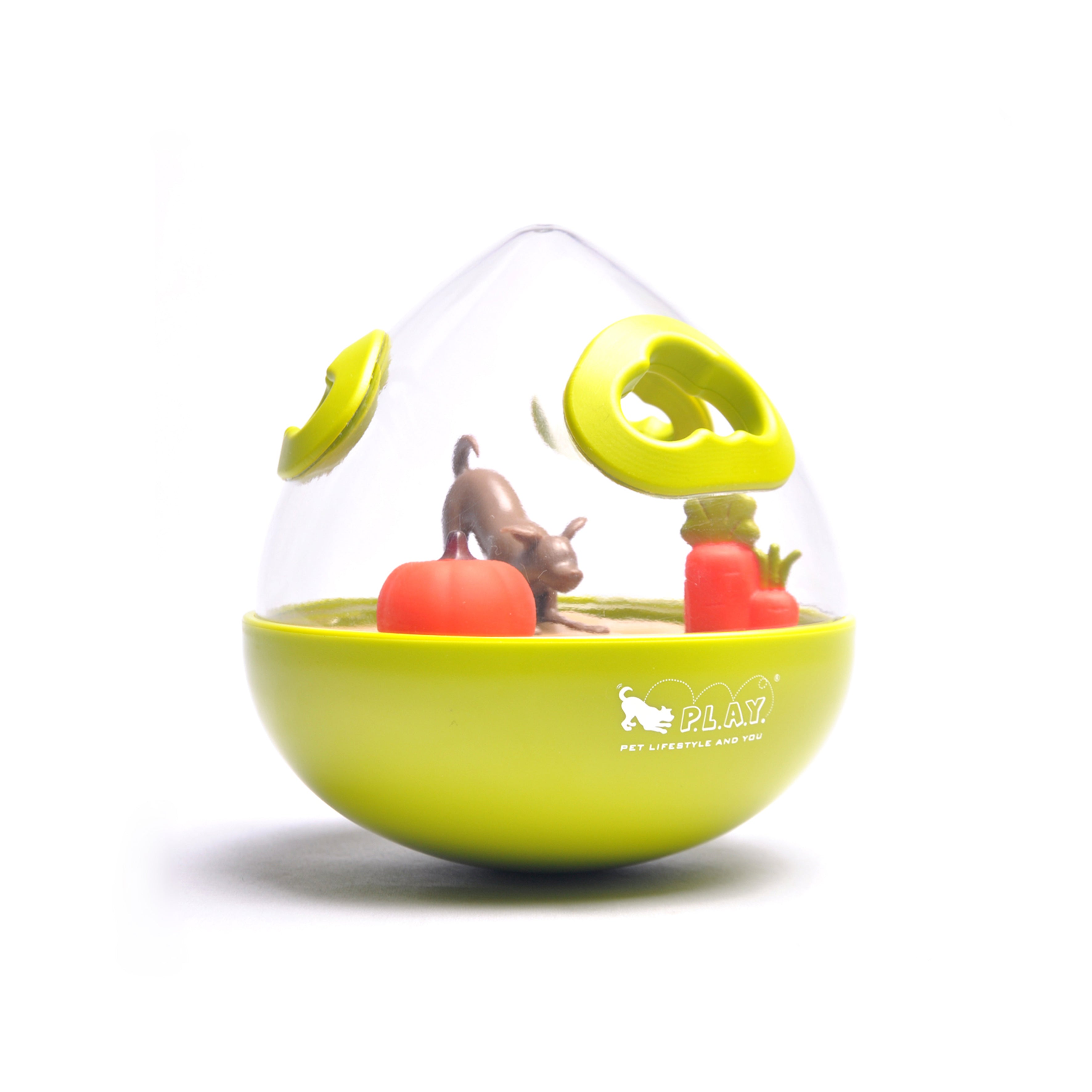 Wobble Ball Juguete Dispensador de Premios para Perros - Verde | Pet P.L.A.Y.