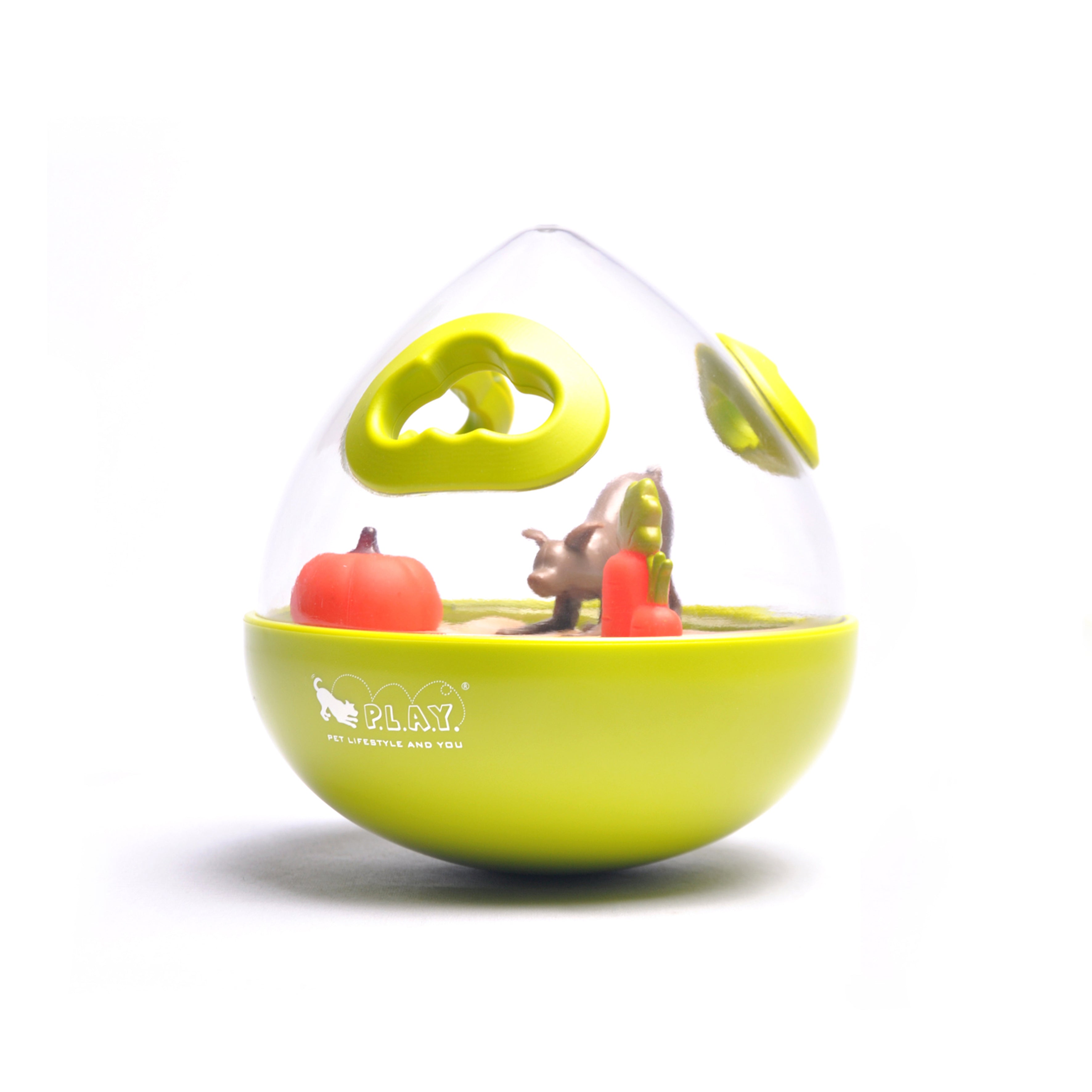 Wobble Ball Juguete Dispensador de Premios para Perros - Verde | Pet P.L.A.Y.