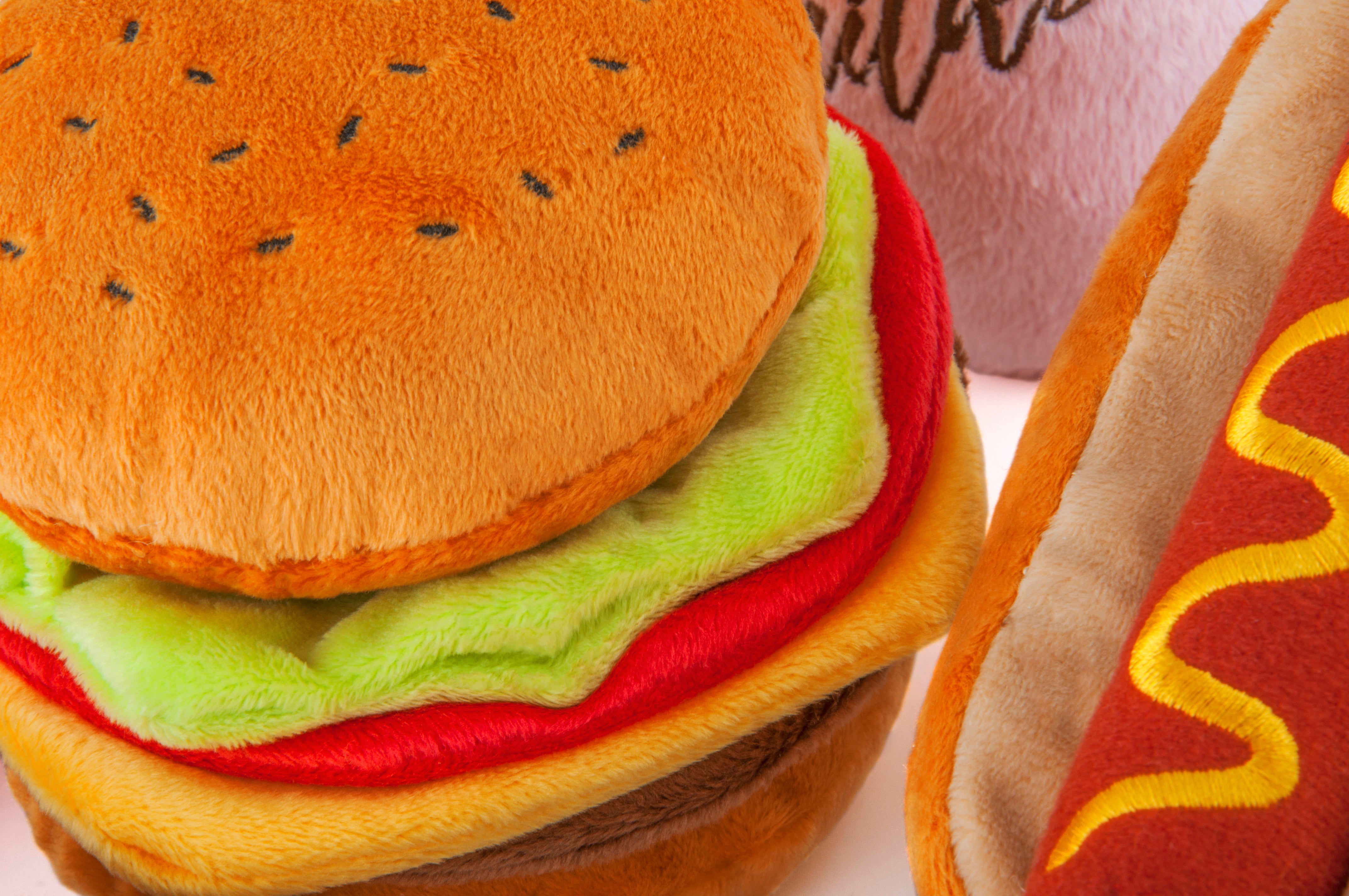 La Hamburguesa - Juguete de Peluche para Perros American Classic® | Pet P.L.A.Y.