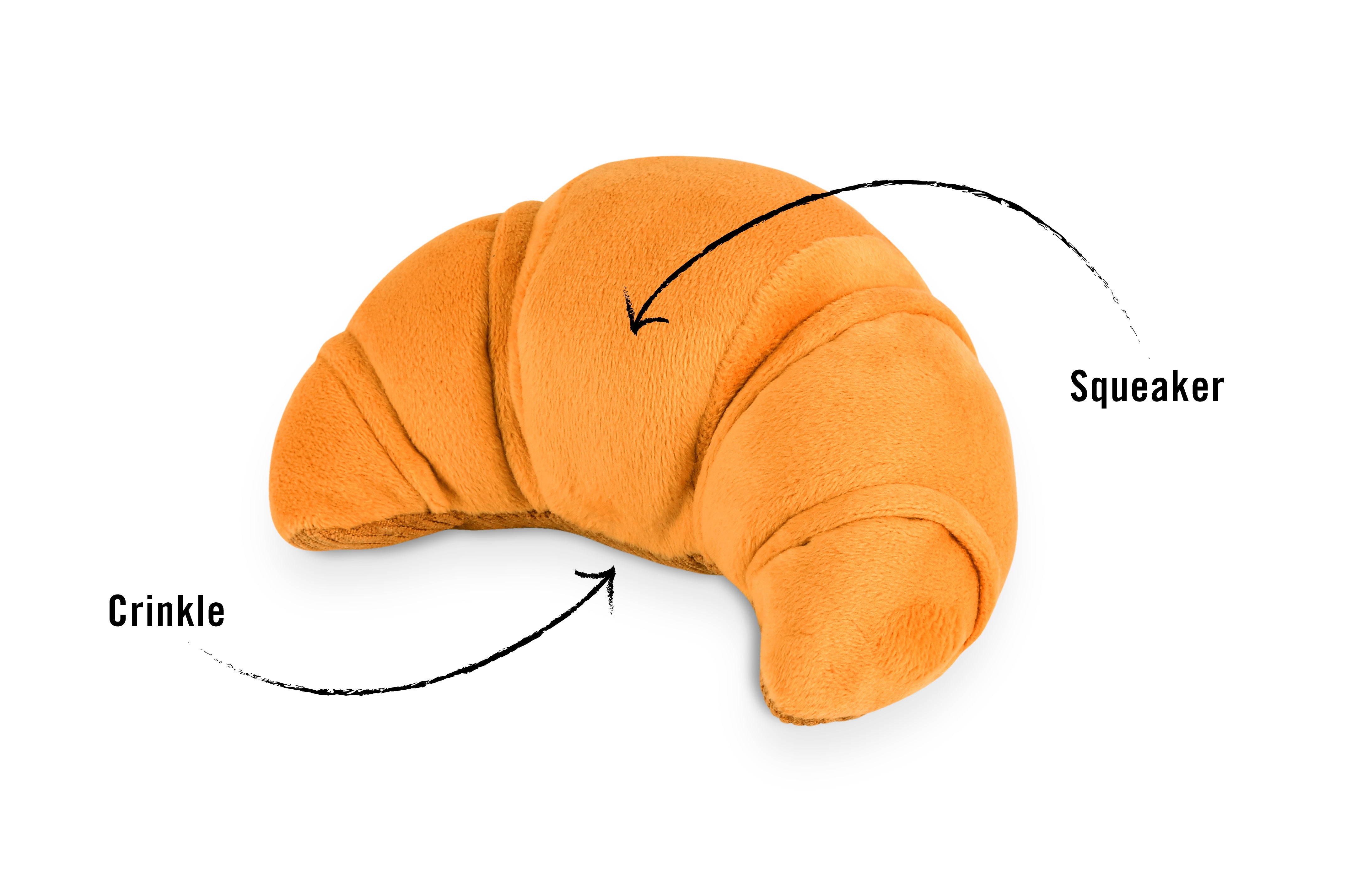 El Croissant - Juguete de Peluche para Perros Barking Brunch™ | Pet P.L.A.Y.