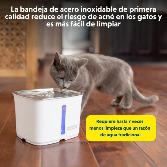 Viva™ Stainless Steel - Fuente de Agua Automática para Gatos