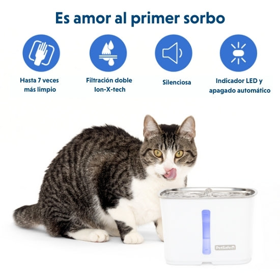 Viva™ Stainless Steel - Fuente de Agua Automática para Gatos