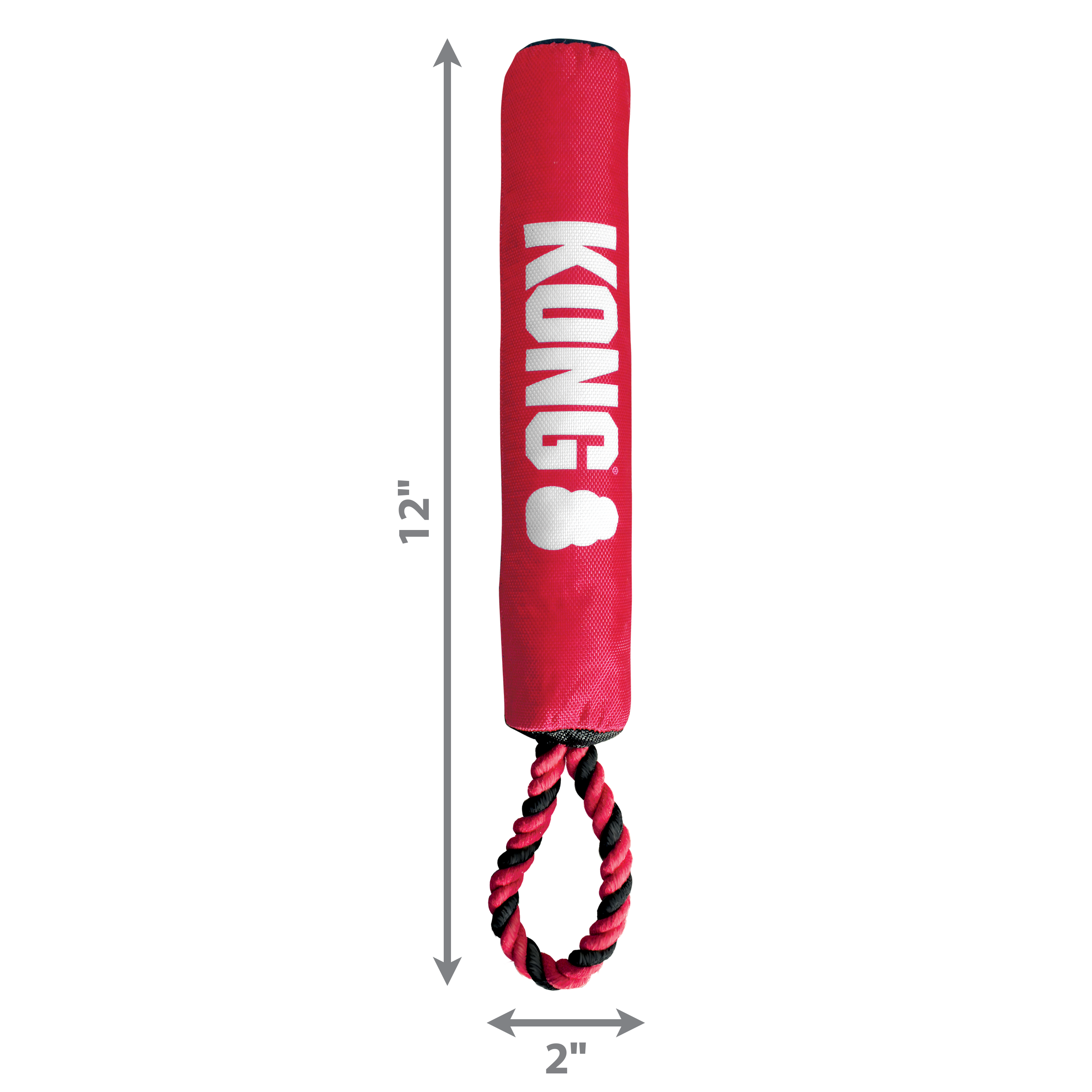 Juguete Resistente KONG Signature Stick con Cuerda para Perros