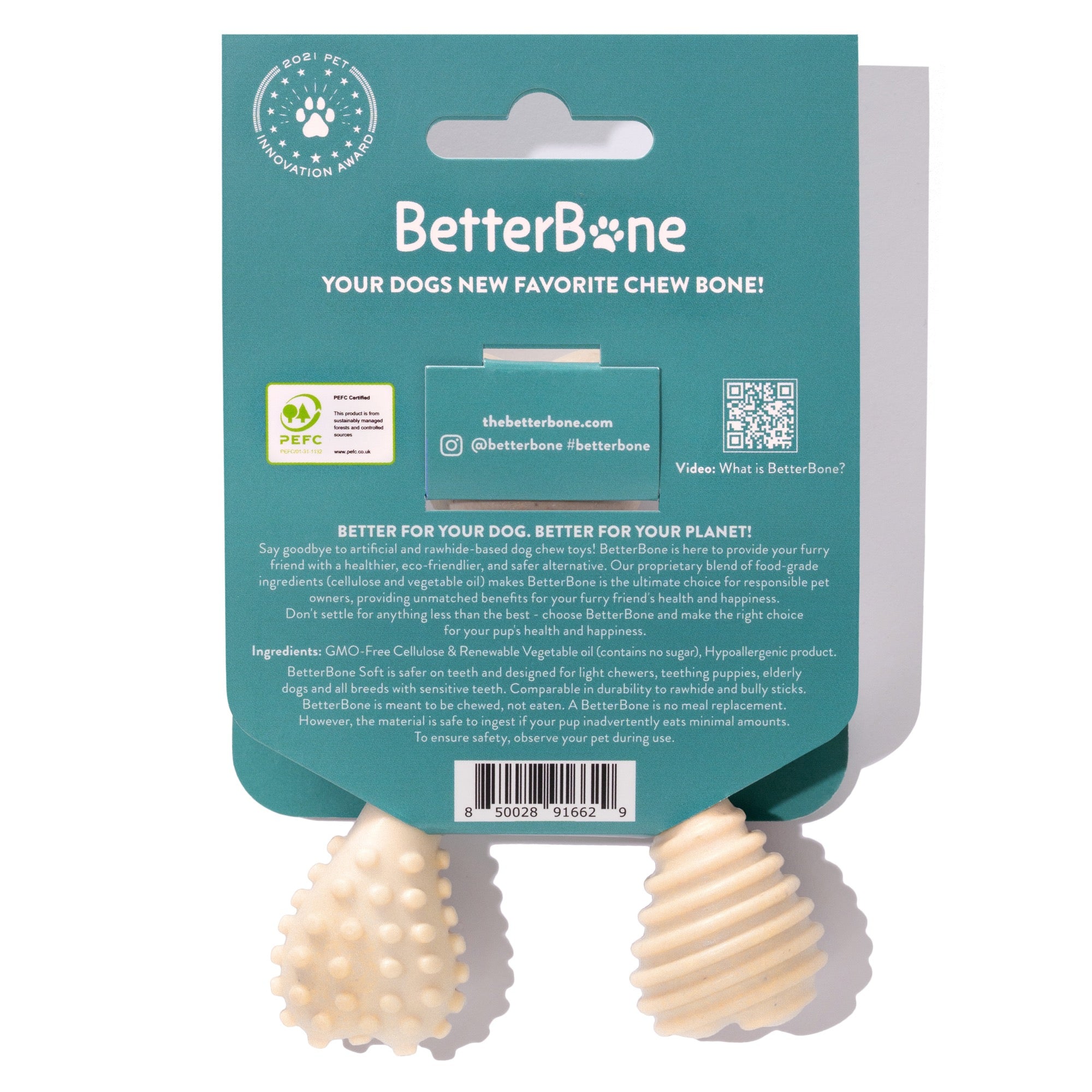 BetterBone CLASSIC: Hueso Masticable HIPOALERGENICO para Perros