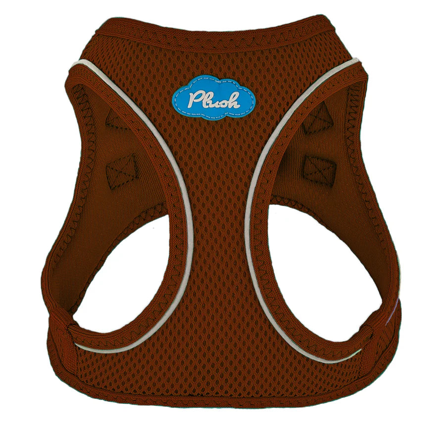 Plush Vest Air-Mesh Arnés/Pechera Para Perros Cafe