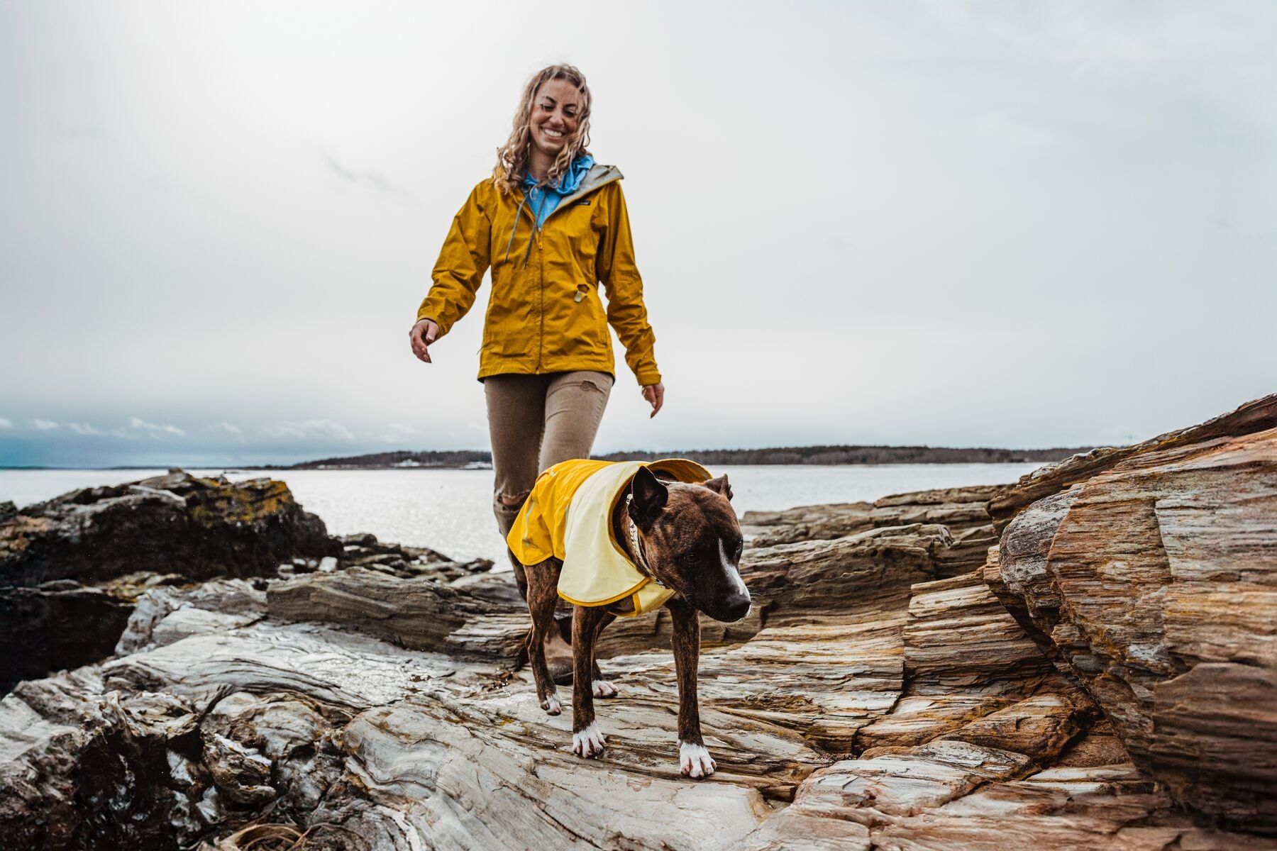 Impermeable Para Perros Sun Shower™ - Resistente al Agua y Viento - Amarillo (Mineral Yellow) | Ruffwear®