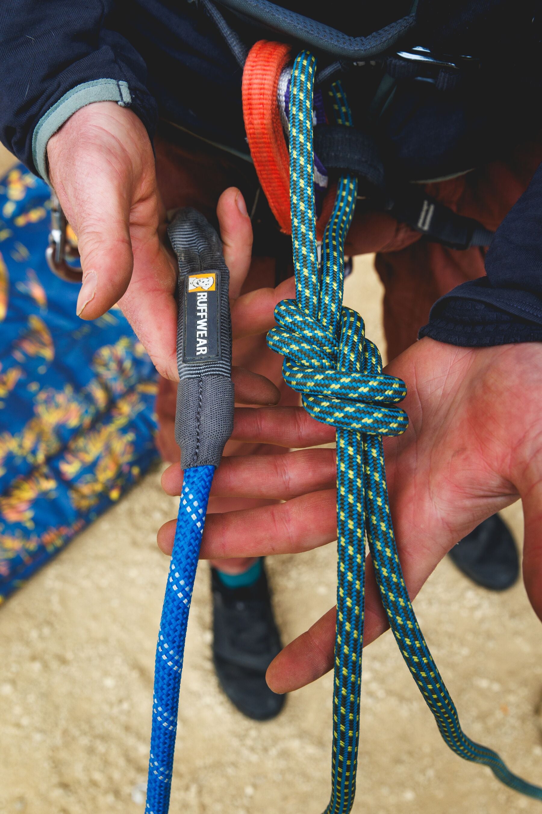 Correa de Cuerda Knot-a-Leash para Perros - Negra (Obsidian Black) | Ruffwear