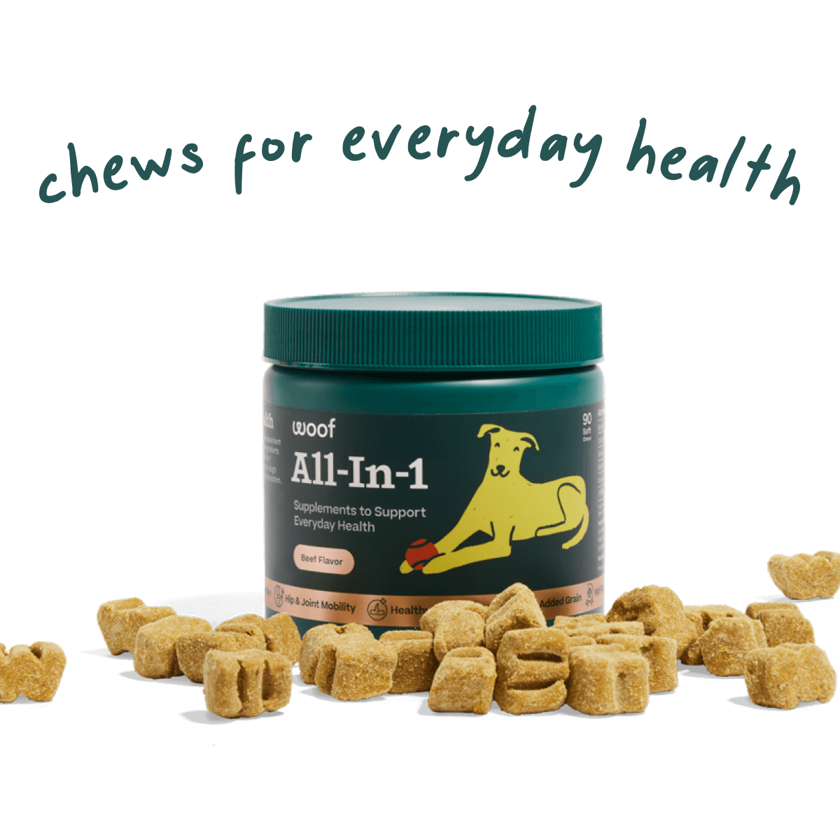 Chews All-in-1 para Perros | Suplemento Integral para Perros de Woof