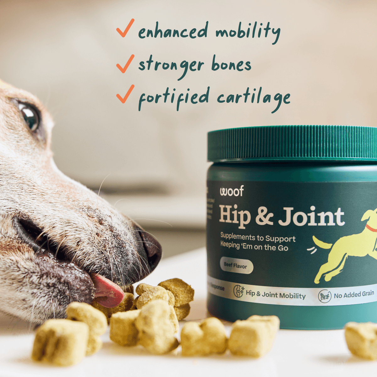 Chews Hip & Joint para Perros | Cuidado y Salud de Articulaciones de Woof