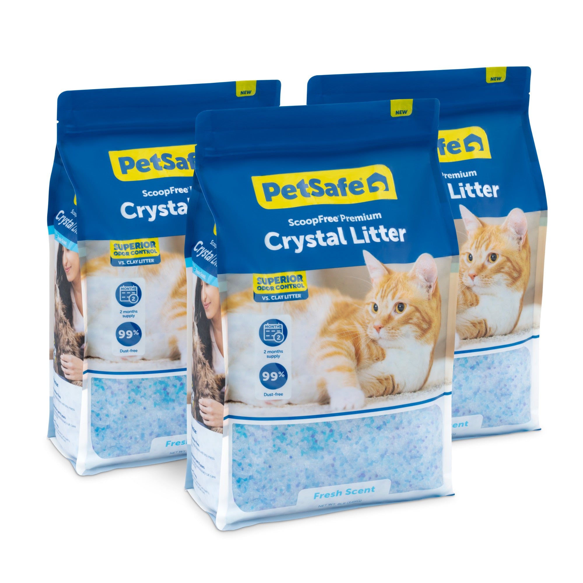 Bolsa de Arena para Gatos de Cristal Premium ScoopFree® - Dura Hasta 2 Meses - 3.6 kg (8 lb) | PetSafe®