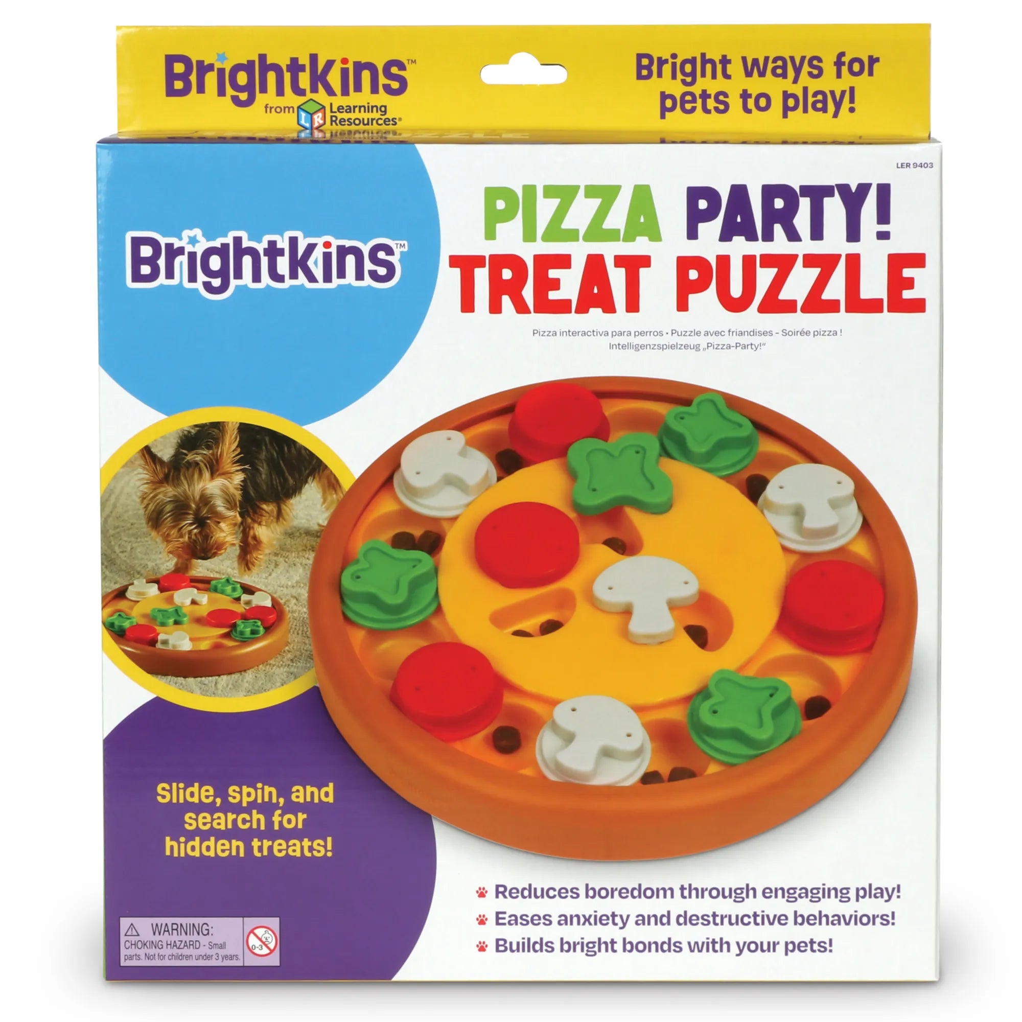 Pizza Party! Treat Puzzle - Juguete Interactivo para Perros | Brightkins®