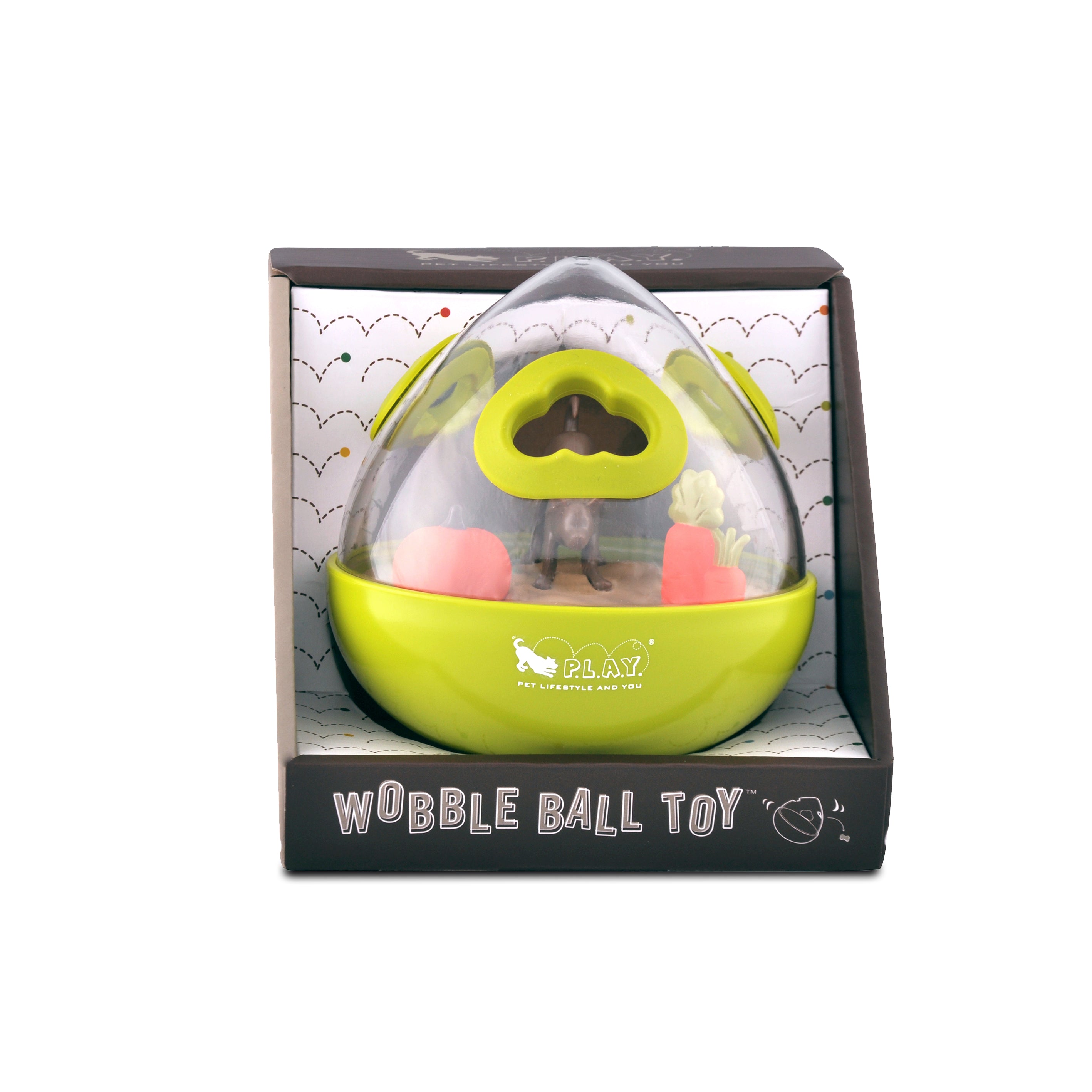 Wobble Ball Juguete Dispensador de Premios para Perros - Verde | Pet P.L.A.Y.