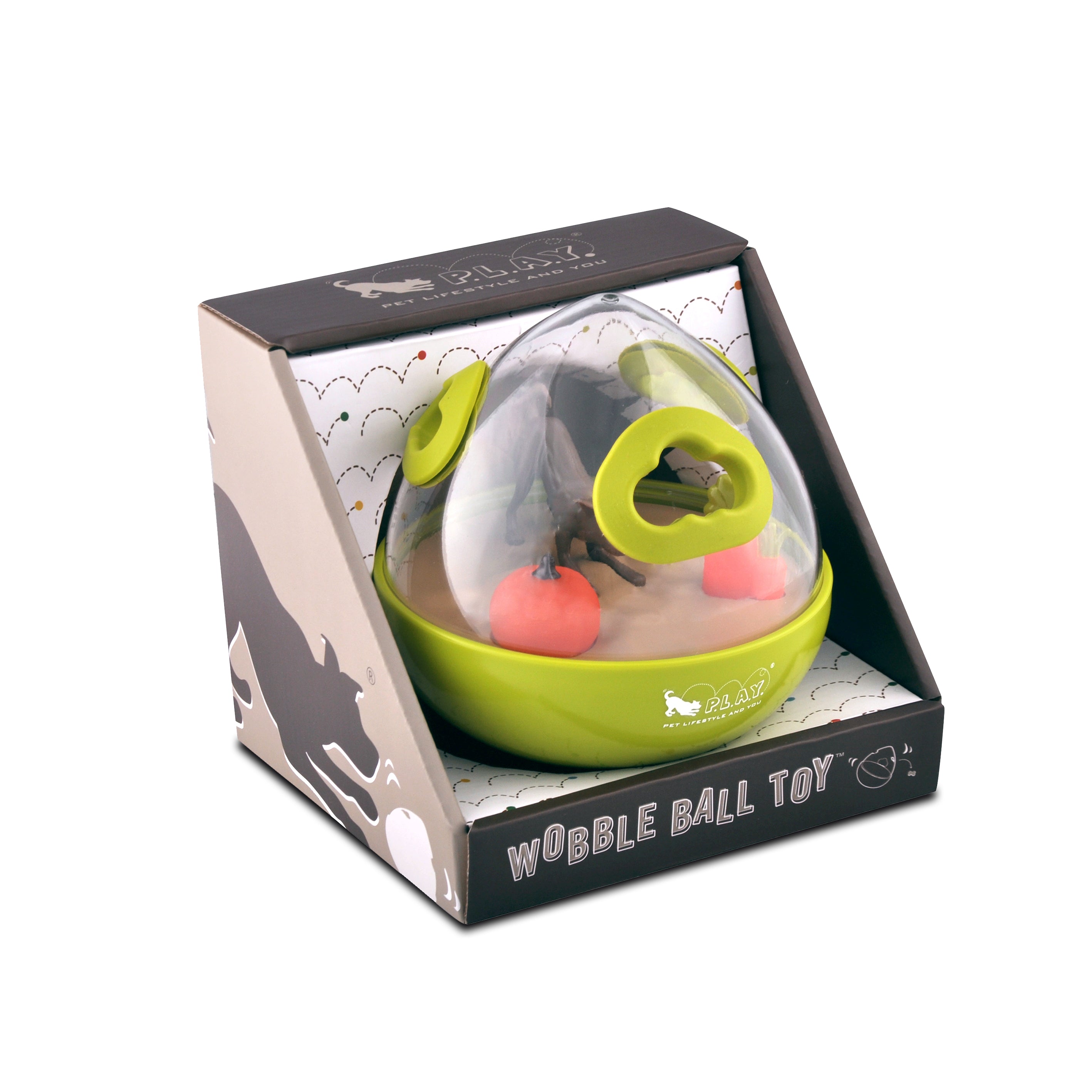 Wobble Ball Juguete Dispensador de Premios para Perros - Verde | Pet P.L.A.Y.