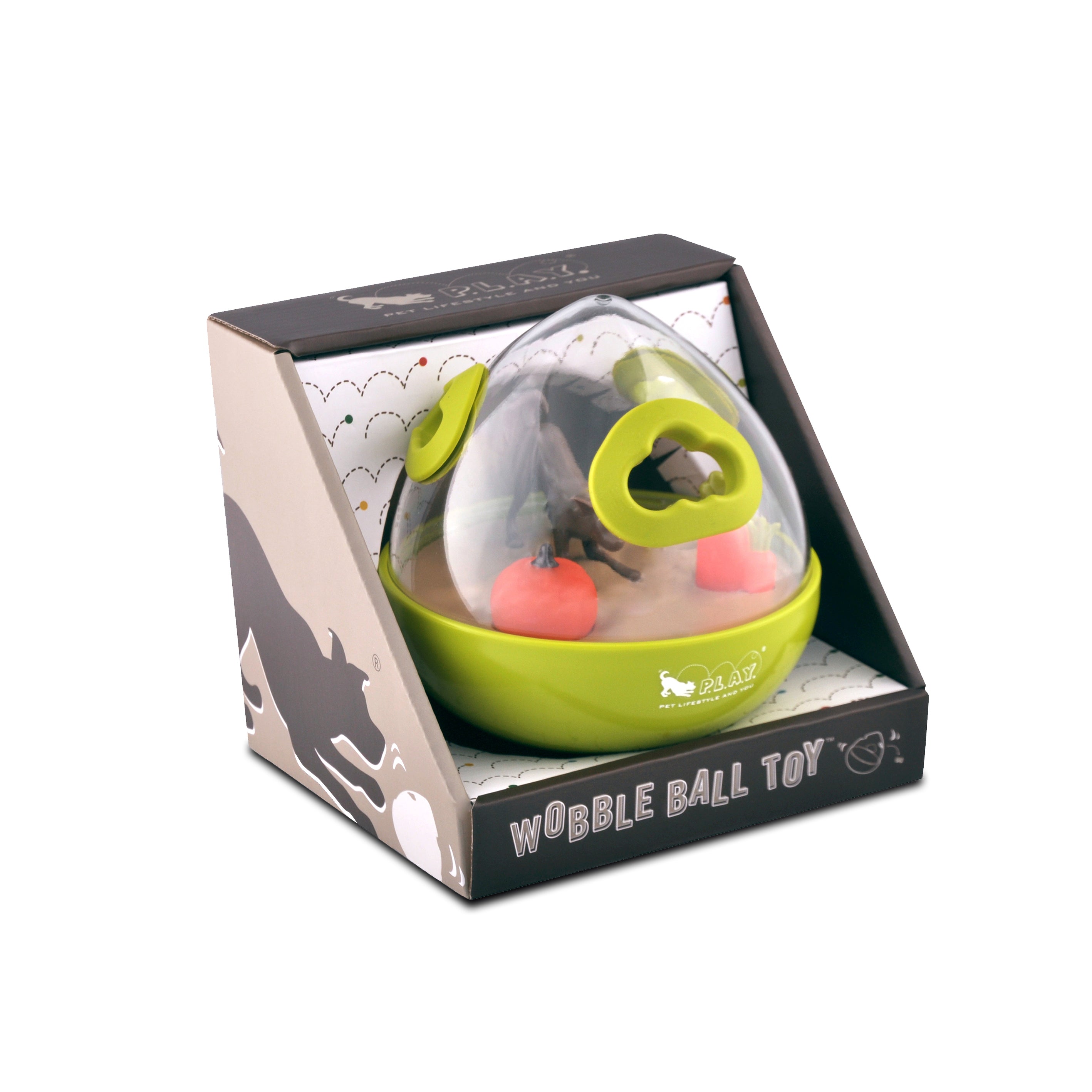 Wobble Ball Juguete Dispensador de Premios para Perros - Verde | Pet P.L.A.Y.