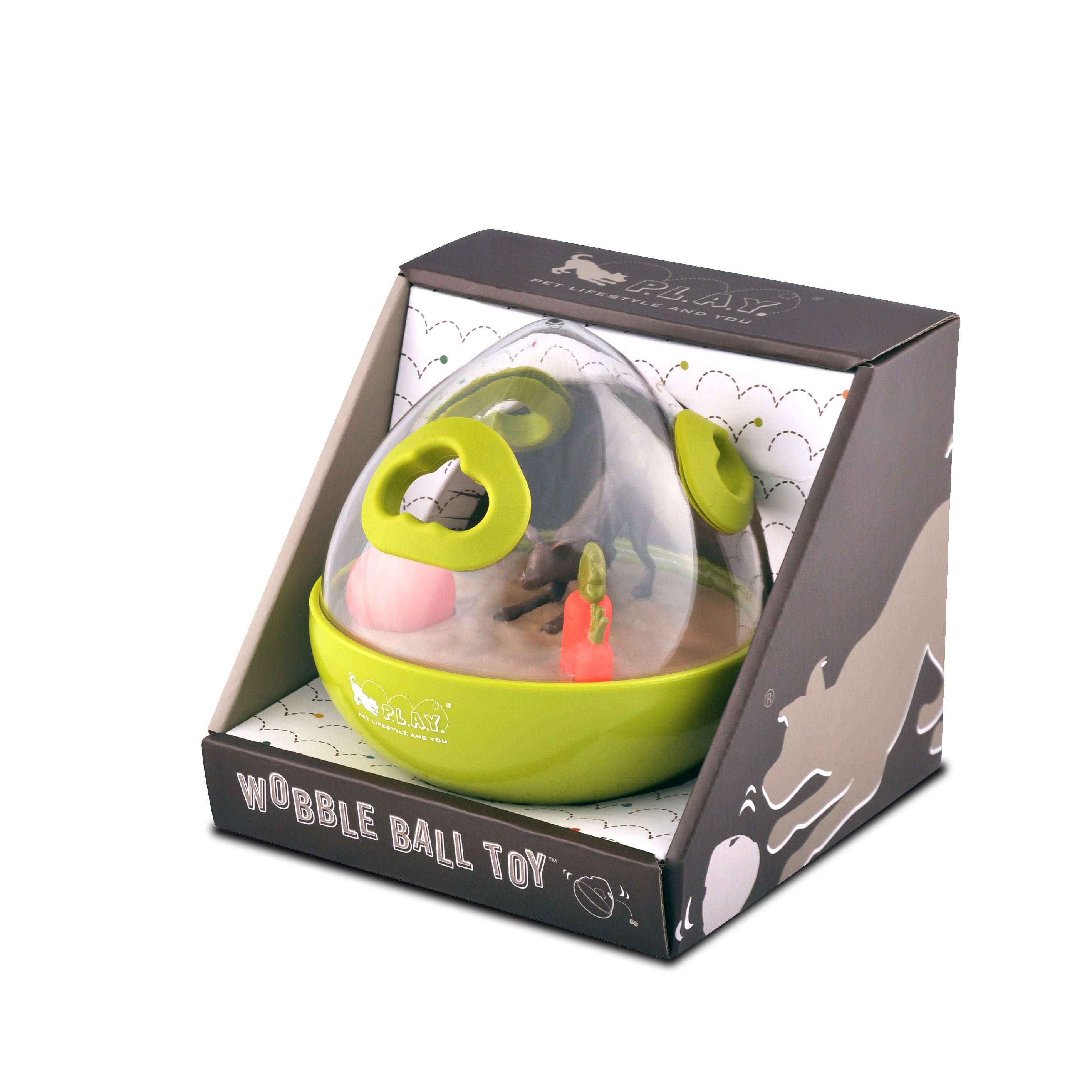 Wobble Ball Juguete Dispensador de Premios para Perros - Verde | Pet P.L.A.Y.