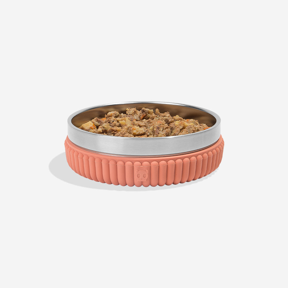 Plato Tuff Bowl para Mascotas (550 ml) Stripes Clay | Zee.Dog