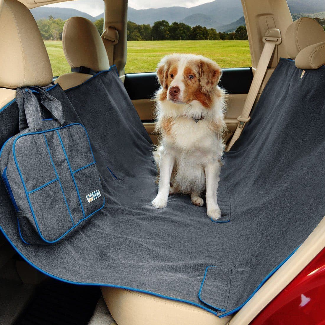 Asiento de coche para perros, cubierta, banco para parte trasera gratis.  Hamaca convertible con forma, accesorio para coches, SUV, camiones